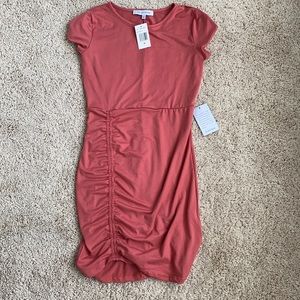 Pink scrunchy dress